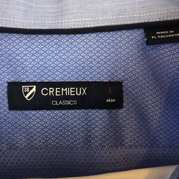 Cremieux Textured SS Button Down [Blue] -L - Picture 5 of 5